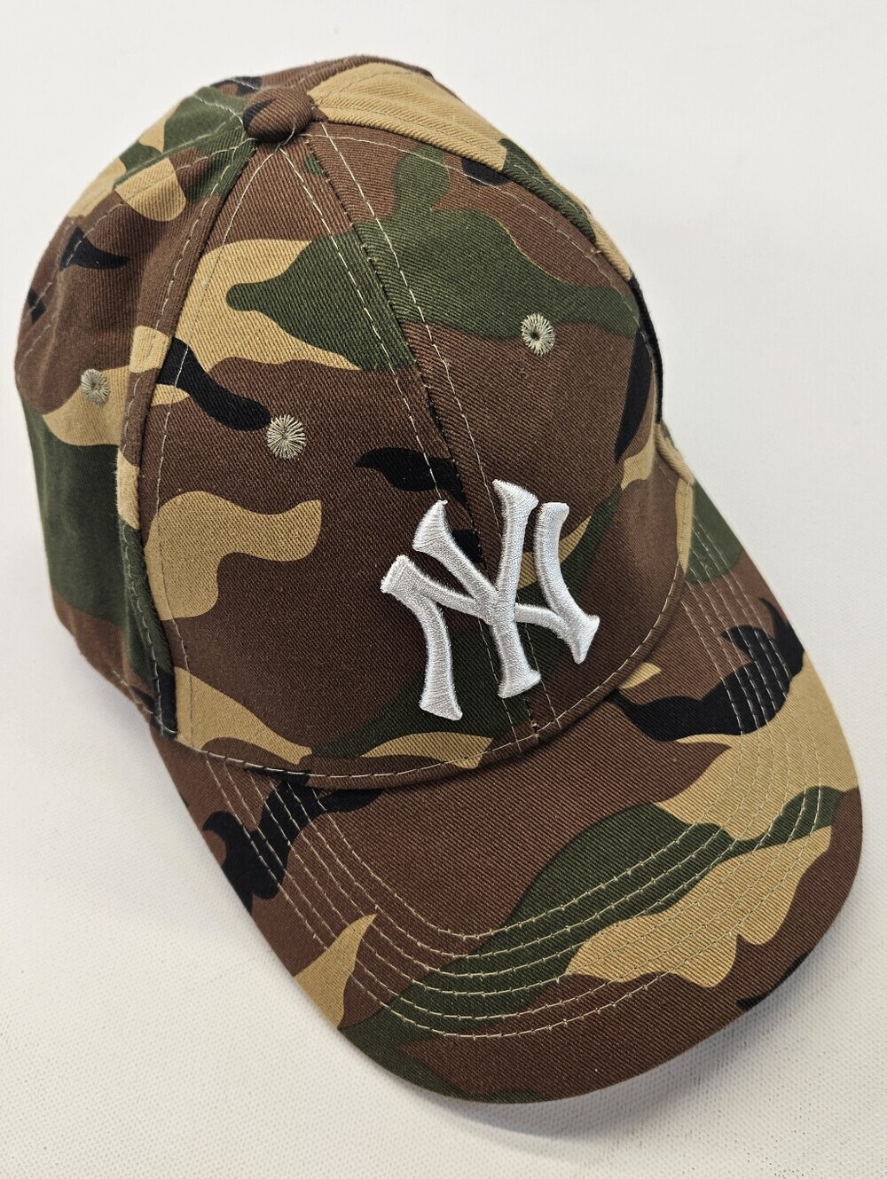Yankees New York Baseball Camo Hat Adjustable Strapback MLB Olive Men OSFA